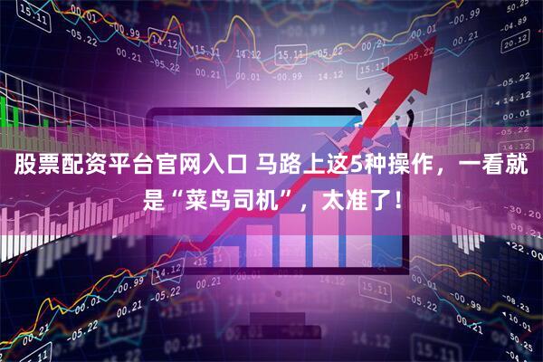 股票配资平台官网入口 马路上这5种操作，一看就是“菜鸟司机”，太准了！
