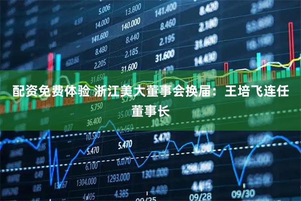 配资免费体验 浙江美大董事会换届：王培飞连任董事长